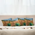 thumbnail image 7 of Ambesonne Nature Throw Pillow Cover 4 Pack, Idyllic Autumn Season, 16", Green Amber, 7 of 7