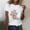 Beige, variant on QHWAUAKFBN T Shirts For Women Loose Fit Simple Printing Comfortable Round Neck Short Sleeve Tshirts Top