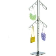 Only Hangers Four Arm Chrome Handbag Rack with Adjustable Height J-Hook Arms - Available in Black and Chrome (CHROME)