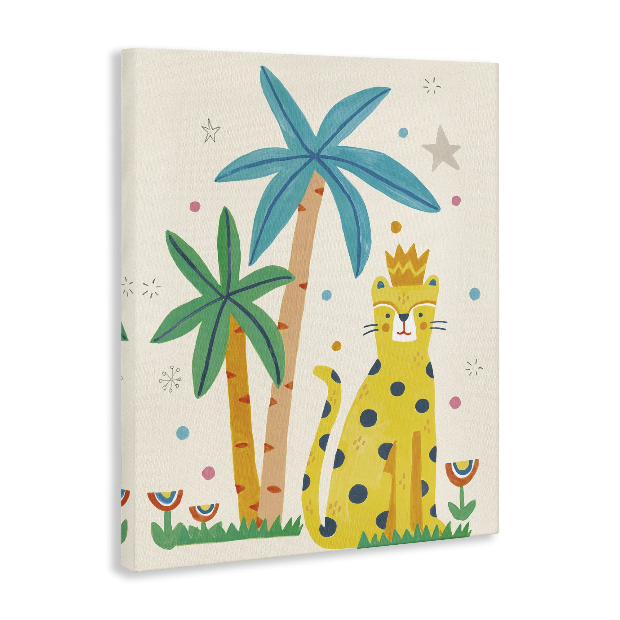 Stupell Industries Baby Cougar in Jungle Animals Painting Wrapped Canvas Art Print Wall Art, 30 x 40
