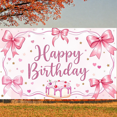 thumbnail image 6 of Blue Theme Banner Floral Design Party Backdrop Cake Pattern Gold Accents Celebration Backdrop for Birthday Party Indoor Decor Party Photography, 6 of 9