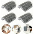 thumbnail image 2 of Cat Self Groomer Brush Wall Corner Soft Grooming Scratcher and Brush for Short Long Fur Cats Softer Massage Toy pet products, 2 of 9