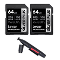 thumbnail image 1 of Lexar Tarjeta De Memoria Sd Silver plus 64gb Class 10, 2 piezas con regalito, 1 of 7