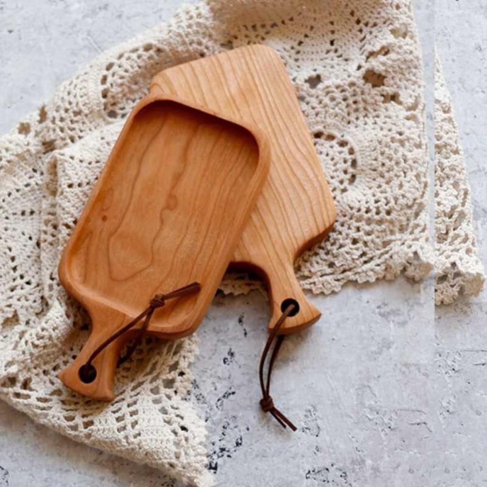 Acacia Wooden Tea Serving Tray Rectangle Household Food Storage Table Plate Home 