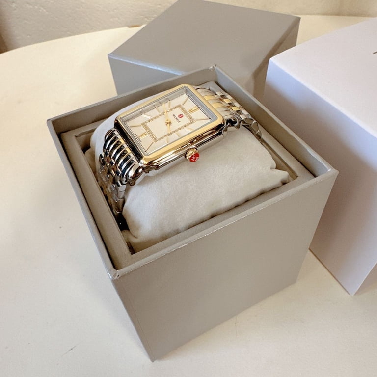 Michele Silver Tone Watch in Box ON SALE New Michele Uptown Diamond Mww25a000002 Watch Retail  main image 4