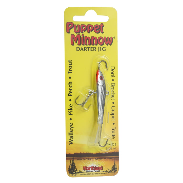 Northland Tackle Puppet Minnow, Horizontal Jig, Freshwater, Silver