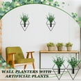 thumbnail image 2 of OldPAPA 10 in Diamond Hanging Planters with Artificial Aquatic Plants, Metal Vase, 2 Count, 2 of 6