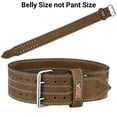 thumbnail image 4 of MRX Weight Lifting Leather Belt Training Fitness Back Support Brown XL, 4 of 4