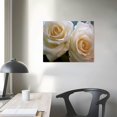 thumbnail image 3 of COMIO  Huge Roses in Pure White Wall Art Painting Pictures Print On Canvas Flower The Picture for Home Modern Decoration, 3 of 4