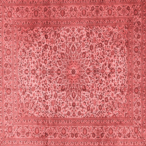 Ahgly Company Indoor Square Persian Red Traditional Area Rugs, 6' Square
