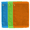 Blue, Green and Orange, variant on ELEGANI 2-Pack Premium Fringed Cotton Terry Velour Golf Towel Set - Royal Blue