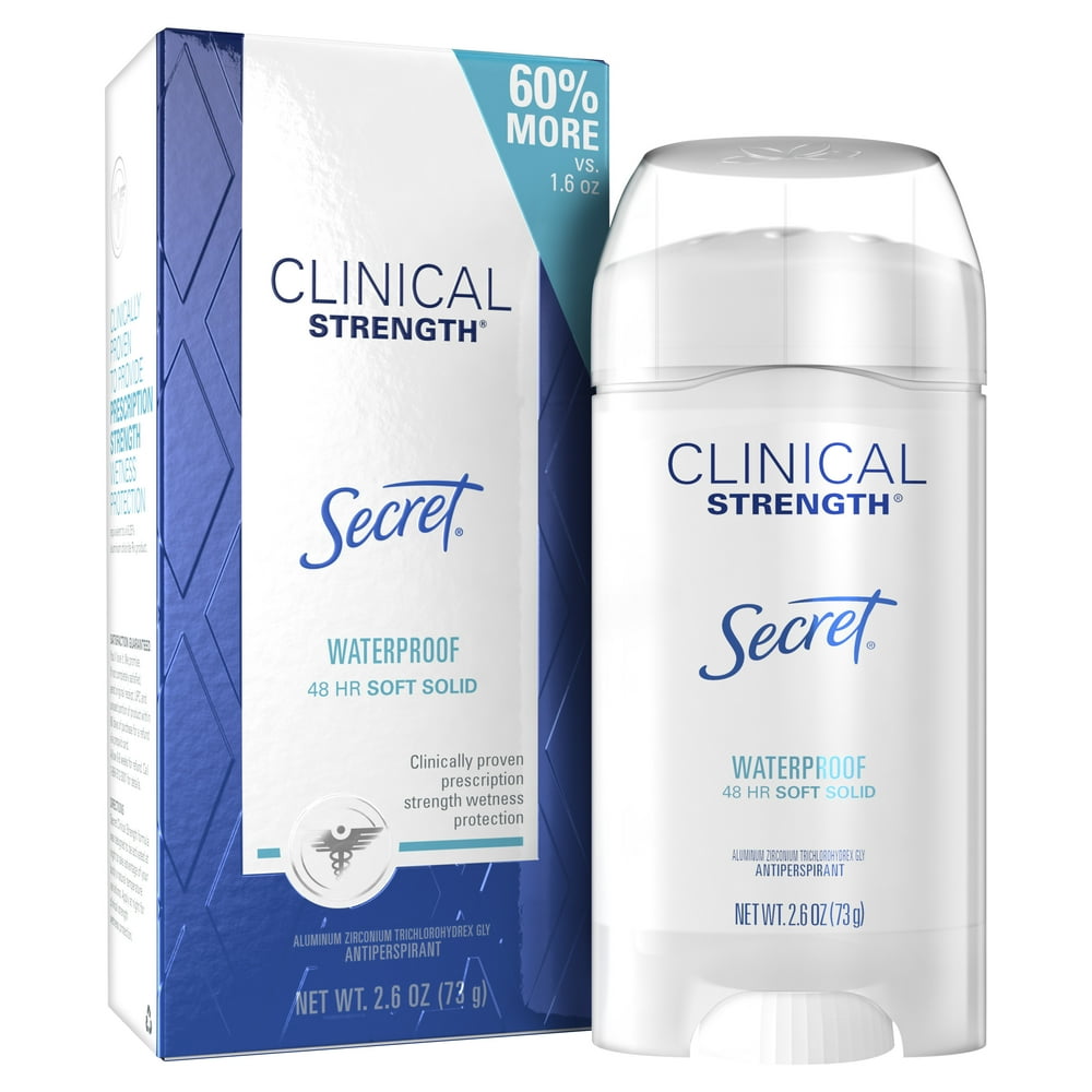 Secret Clinical Strength Antiperspirant Deodorant Soft Solid Waterproof 2.6 oz