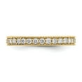 thumbnail image 3 of 14K Yellow Gold Ring Band Eternity Diamond Round Polished 3 4CT Milgrain Edge, 3 of 4