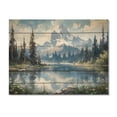 thumbnail image 3 of Designart "Blissful Mountain Views III" Countryside Print on Natural Pine Wood, 3 of 5