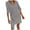 Gray, variant on ZZwxWA Cotton and Linen V-Neck Midi Dress Short Sleeve Wrap Tie Mini Dress Casual Elegant Beach Work Vacation Travel Dresses