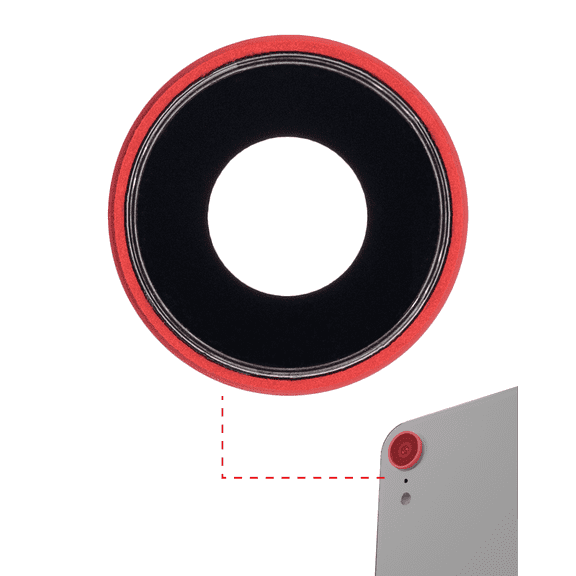 Replacement Back Camera Lens With Bracket & Bezel Compatible For iPhone XR (Red) (10 Pack) (Real Sapphire l Premium)
