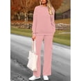 thumbnail image 6 of 2 Piece Sets for Women Fall Sweatsuits Outfits Lounge Matching Hoodie Set Travel Winter Clothes Pink XXL, 6 of 7