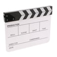 thumbnail image 1 of Plástico acrílico 30x25 cm / 11,8x9,8 pulgadas Película de director Corte de tablilla de acción Tablero de chapaleta Pizarra Negro - Col Yotijar Tablero Clapper de escena de video, 1 of 8