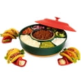 thumbnail image 1 of Set para servir Taco Bar Kusini Lazy Susan con olla caliente de 900 ml, 1 of 7