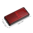 thumbnail image 4 of Unique Bargains 10 Pcs Universal Reflector Self Adhesive 56x25mm for Motorcycle Bicycle Safety Spoke Reflective Red, 4 of 6