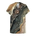 thumbnail image 6 of GNFQXSS Women Abstract Floral Print Crew Neck Short Sleeve Tee Casual Lightweight Breathable Pullover Top For Weekend Khaki XXL, 6 of 6