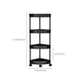 thumbnail image 3 of Qholemyo Four Layer Movable Corner Rack with Bathroom Organizers Storage Snack Containers for Bathroom Kitchen And Living Room Snack Storage, 3 of 6