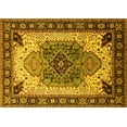 thumbnail image 1 of Ahgly Company Machine Washable Indoor Rectangle Oriental Yellow Industrial Area Rugs, 7' x 9', 1 of 4