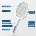 thumbnail image 3 of Electric Fly Swatter, Handheld Bug Zapper Racket for Outdoor & Indoor, Mosquito Zapper Racket Battery Powered Tennis Mosquito Rackets for Insect, 3 of 8