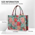 thumbnail image 3 of Large Capacity Tote Bag,Pioneer Flower Floral Print Pattern Handbag Fashion Luxury Tote Bag,15.7"x13"x 5.1" Inches,Laptop Compatible, 3 of 6
