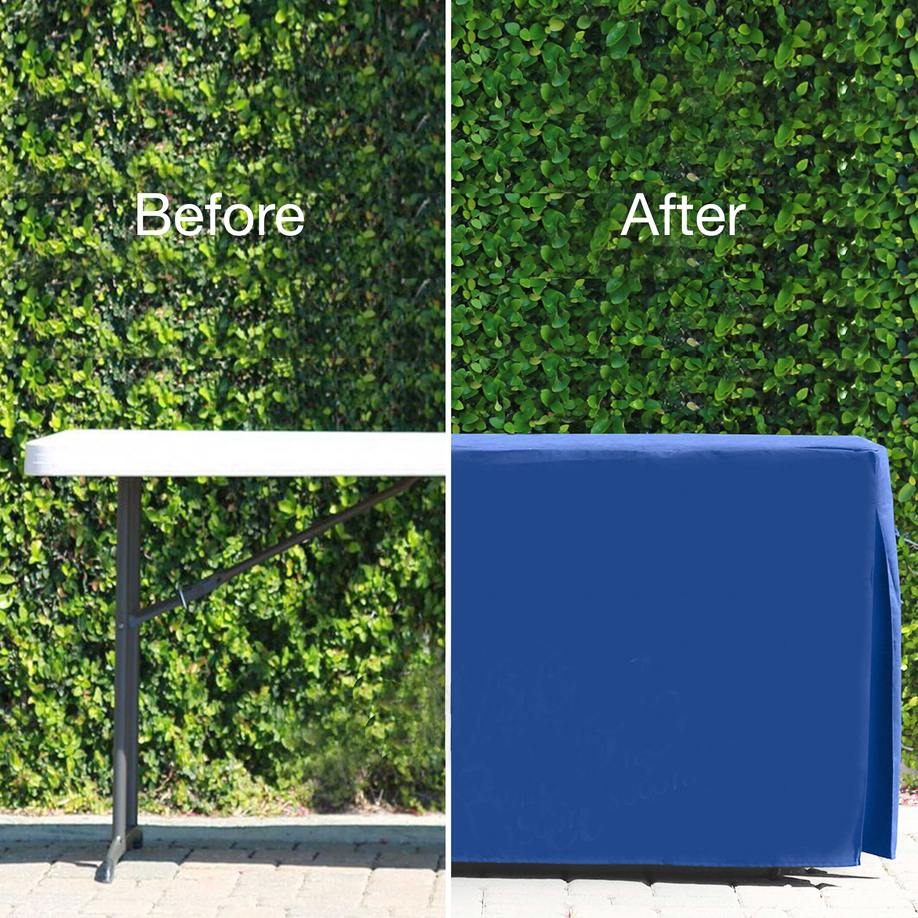 Tablevogue 72" x 30" Fitted Tablecoth Cover, Multiple Colors and Sizes Available
