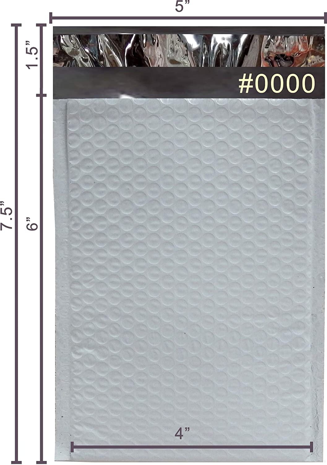 Yen's 500pcs #0000 Poly Bubble Envelopes Mailers 4x7 (Inner 4x6)