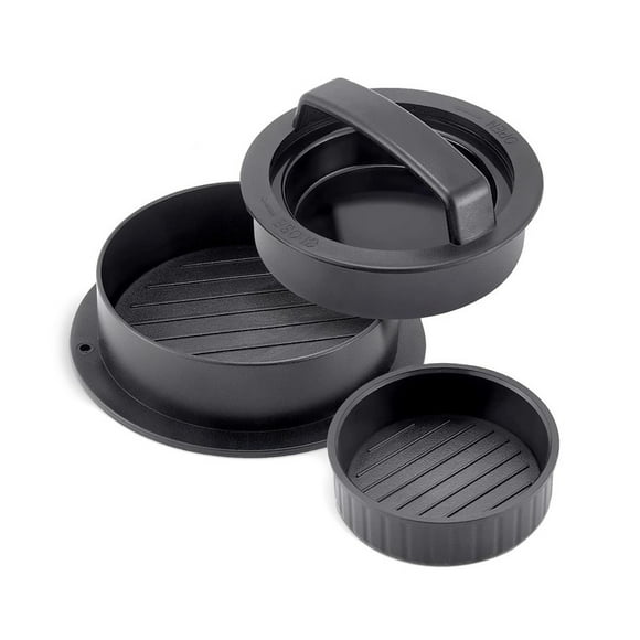Prensa para hamburguesas Hiperware 3 en 1 Antiadherente para mini hamburguesas y hamburguesas grandes