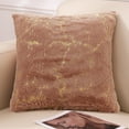 thumbnail image 4 of PEONAVET Velvet Decorative Throw Pillow Covers, 18×18 Soft Solid Square Cushion Case, Marble Pattern Pillow Case for Couch Sofa Bed Home Decoration（Wine）, 4 of 6