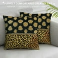 thumbnail image 3 of Shiartex Golden Glitter Print Pillow Cases Cushion Covers , Leopard Pillow Cases Cushion Covers Cheetah Print Throw Pillow Covers Pastel Dancer Decorative Throw Pillowcases for Kids(No Glitter), 3 of 5