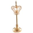 thumbnail image 4 of candeliere de cristal candeliere Decoración de hierro dorado Decoración de de Navidad para bodas L Soledad Crown Candlestick Decor, 4 of 8