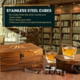 thumbnail image 3 of Mantello Whiskey Stones Gift Set for Men - Whiskey Glass Set of 2 with Stainless Steel Whiskey Stones - Whiskey Gifts for Men, Whisky Glasses and Whiskey Stones Rocks, 3 of 7