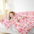 thumbnail image 4 of jejeloiu Kawaii Daisy Bedding Comforter Set,Cartoon Peach Blossom Twin Comforter Sets,Pink Flower Floral Bedding Set For Girls Teens,Microfiber Bedroom Decor Reversible,2pcs, 4 of 8