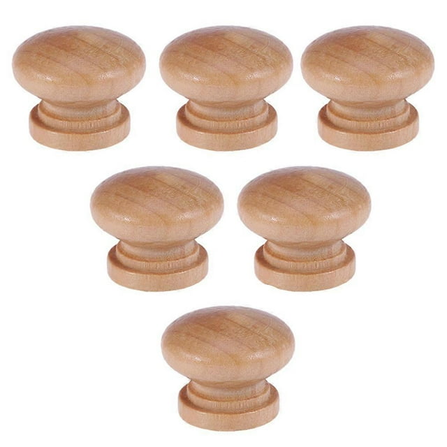Natural Wood Cabinet Pulls, Mushroom Design for Modern Furniture Accents