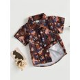 thumbnail image 3 of Arvbitana 6M 12M 18M 24M 3T 4T Toddler Baby Boy 4th of July Clothes Button Up Shirts Lapel Short Sleeve Shirt Tops Western Clothes Independence Day, 3 of 10