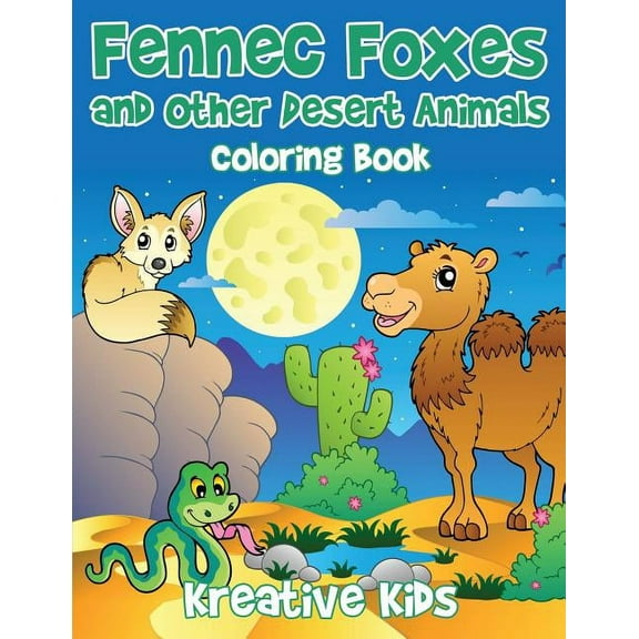 Fennec Foxes and Other Desert Animals Coloring Book, (Paperback)