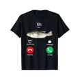 thumbnail image 1 of 100% Cotton Fih Calling Remind Me Message Decline Accept Phone Call Fish T-ShirtFit Casual Streetwear Men Gifts Shortsleeve, 1 of 6