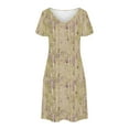 thumbnail image 4 of Fashion Beach Dresses for Womens 2026 Summer Plus Size Print Short-sleeved V-neck Casual Dress, 4 of 7
