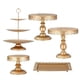 thumbnail image 1 of Juego de 5 Soportes para Tartas de Metal Dorado Nikou, 1 of 12