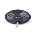 onn. Power Hub with 4 AC Outlets and 4 USB Ports, 8ft Power Cord