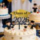 thumbnail image 5 of Adornos para tartas de graduación: gorros de graduación y adornos decorativos para cupcakes. Tema de fiesta de graduación, 5 of 5