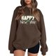 thumbnail image 1 of Gibobby Sudadera oversize mujer Sudadera de Forro Polar Sudadera casual para Mujer(Marrón,M), 1 of 3