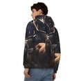 thumbnail image 4 of Kdxio Regal Stag In Forest Print Men Hoodies Casual Hoodies for Men with Zip Pockets Full Zip Long Sleeve Sweatshirt Sports Hooded Jacket-X-Large, 4 of 5