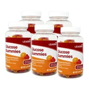 5 Pack - LEADER Glucose Gummies, Energy and Blood Sugar Support, Assorted Fruit, 60 Count