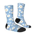 thumbnail image 4 of Yiaed Daisies Flowers Print Great elasticity Crew Socks Sports socks for Men and Women, 4 of 5