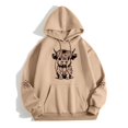 thumbnail image 2 of WEAIXIMIUNG Sweat à Capuche Zippé pour Femmes Mignon Manches Longues Adulte Imprimé Graphique Vache Pull Chandails en Molleton à Cordon, 2 of 4